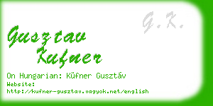 gusztav kufner business card